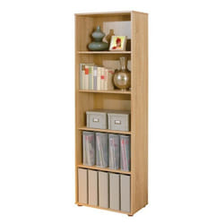 Libreria 5 livelli parini laminato finitura rovere dim. 60x30x180h Inter Link