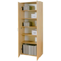 Armadio gallo 2 ante con 5 ripiani laminato finitura rovere dim. 70x34x189h Inter Link