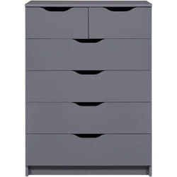 Cassettiera - Credenza - Cassettiera - Per camera da letto, soggiorno, bagno - Grigio - Offre ampio spazio - Legno composito - Robusto - Di facile