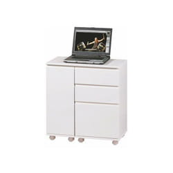 Scrivania laptop allungabile 66/121x36x72h con cassetti e contenitore Inter Link