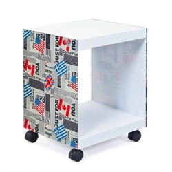 Cubo Links flagcube con piani in mdf e fianchi in vetro serigrafato fantasia londra Inter Link