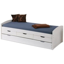 Letto ulli +cassetti+contenitore e secondo letto inferiore 98x195x63h pino Inter Link