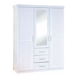 Armadio geraldo 2ante+3cassetti c/specchio 140x55x190h pino massello Inter Link