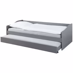DIVANO LETTO CON LETTO SUPERIORE + CASSONE ESTRAIBILE (2�� LETTO). PINO MASSELLO TINTO GRIGIO. PER MATERASSO 90X200. DOGA ESC ...