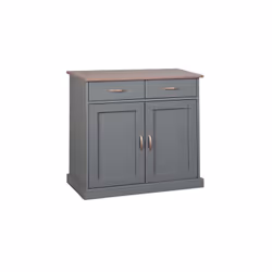 MOBILE BUFFET 2ANTE + 2CASSETTI. DIM. 90x45x86H. PINO MASSELLO VERNICIATO AD ACQUA GRIGIO + TOP E FINITURE MARRONE SEPPIA. AR ...