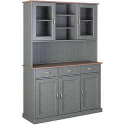Credenza vetrina in legno massello 5 ante 3 cassetti cm 131 x 45 x 191 Inter Link luzerna Inter Link