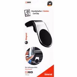 2GO CarClip Supporto passivo Telefono cellulare/smartphone Nero, Argento