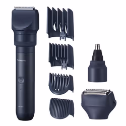 Panasonic X-SHAPE, Kit MULTISHAPE, Regolabarba/tagliacapelli/peli di corpo, naso e orecchie e rasoio, uomo, Wet&Dry, con batt ...