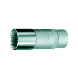 Socket 1/2 '' Modello Lungo, 12 Punti, Costa s / Piatto 27 Mm Lungo. 82 Millimetri