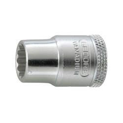 Gedore - 12 Point Socket 3/8 '', Riviera s / Appartamento: 18 Mm Lungo. 30 Millimetri