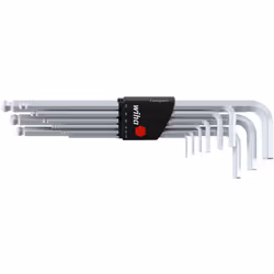 Wiha 01418, Set di chiavi esagonali a L, Metrico, 9 pz