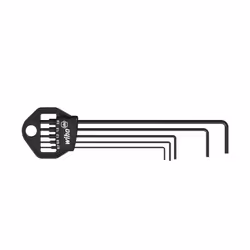 Wiha 352 HM5B, Set di chiavi esagonali a L, Metrico, 5 pz, Acciaio al cromo vanadio, Ossidante nero, 0.7,0.9,1.3,1.5,2 mm