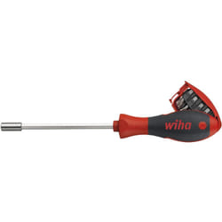 Wiha - Giravite con portainserti a magazzino, magnetico Assortiti, con 8 inserti, 1/4', in blister (33007)
