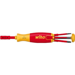 Wiha - Giravite con magazzino porta inserti isolati LiftUp electric a taglio, Phillips, con 6 slimBit (38612)