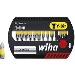 Wiha - Set di inserti FlipSelector inserto y 25 mm Phillips, Pozidriv, torx® 13 pz. 1/4' C6,3 (41827)