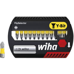 Wiha - Set di inserti FlipSelector inserto y 25 mm Pozidriv, 13 pz., 1/4' C6,3 (41829)