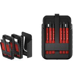 Wiha - Inserto set slimBit electric a taglio, Phillips, Pozidriv, positivo/negativo/Pozidriv, torx® 12 pz. con supporto da cintura (43162)