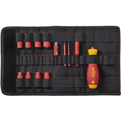 Giravite e inserto per chiave a tubo 1/4' set slimVario® electric assortiti 13 pz. in borsa pieghevole (43467) - Wiha