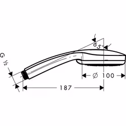 Hansgrohe Croma 100 Soffione doccia manuale Cromo