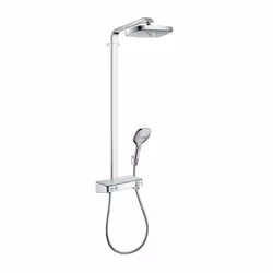 Hansgrohe Raindance Select E sistema di doccia Cromo, Bianco