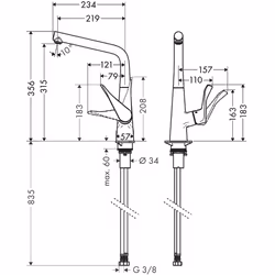 Hansgrohe Metris Acciaio inox