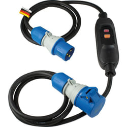 As-schwabe - Prolunga cee con interruttore di protezione personale, 30 mA, circa 3 m, cavo di prolunga 230 v, 16 a, 3 poli, con interruttore di