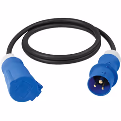 1, 5m cavo di gomma pesante H07RN-F 3G2, 5 con spina CEE e attacco CEE 230V/16A/3poli 230V/16A/max. 3500W - IP44 esterno - in ...