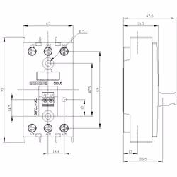 Siemens 3RF2230-1AC45 trasmettitore di potenza Bianco - Vista aggiuntiva 5