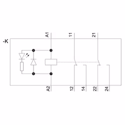 Siemens Steckrelais 24VDC 2W LED rot LZS:RT4B4L24 - Vista aggiuntiva 3
