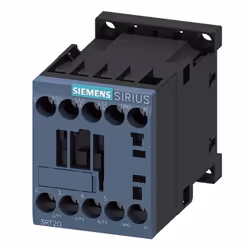 Contattore di potenza Siemens, grandezza costruttiva S00, con le seguenti caratteristiche: Tensione di alimentazione di coman ...