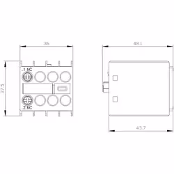 Siemens Hilfsschalterblock 1Ö 3RH2911-1HA01 - Vista aggiuntiva 4