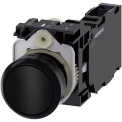 Siemens 3SU11000AB101FA0 Drucktaster22mm rund schwarz Druckknopf S+