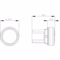 Siemens 3SU1001-6AA60-0AA0 allarme con indicatore di luce Bianco - Vista aggiuntiva 4