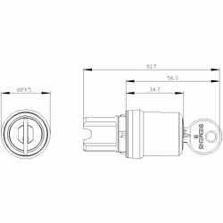Siemens 3SU1050-5PP01-0AA0 Schlüsselschalter BKS Schlüsselabzug O - Vista aggiuntiva 4