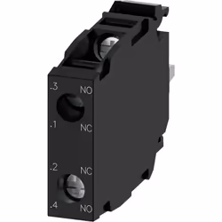 Modulo di contatto con 2 elementi di contatto, 1 NA + 1 NC, morsetto a vite, per montaggio su piastra frontale