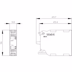 Siemens Kontaktmodul mit 2 Schaltgliedern 2Ö 3SU1400-1AA10-3EA0 - Vista aggiuntiva 5