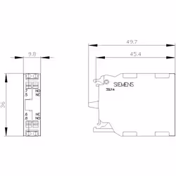 Siemens 3SU1400-1AA10-3GA0 Kontaktmodul m.2 Schaltgliedern - Vista aggiuntiva 5