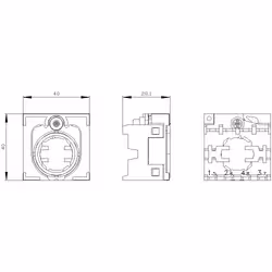 Siemens Halter für 4 Module Metall 3SU1550-0BA10-0AA0 - Vista aggiuntiva 4