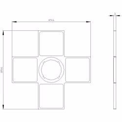Siemens Schildträger für Koordinatenschalter schwarz 27x27mm - Vista aggiuntiva 4
