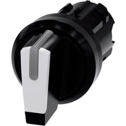 Siemens 3SU10022BM600AA0 3SU1002-2BM60-0AA0 Interruttore a levetta Anello frontale in plastica Nero, Bianco 2 x 45 ° 1