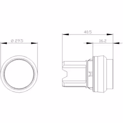 Siemens Drucktaster 22mm rund schwarz - Vista aggiuntiva 4