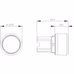 Siemens 3SU1000-0CB60-0AA0 Drucktaster 22mm rund weiß - Vista aggiuntiva 4