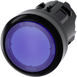 Siemens 3SU10010AD500AA0 3SU1001-0AD50-0AA0 Leuchtmelder Frontring Kunststoff, rund Knopf Schwarz, Blau 1 St.