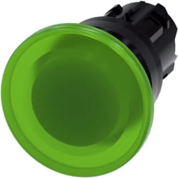 Siemens Pilzdrucktaster beleuchtet 22mm rund grün 40mm 3SU1001-1BD40-0AA0