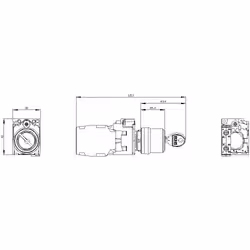 Siemens 3SU1150-4BF11-1FA0 Schlüsselschalter RONIS Schlüsselabzug O+I - Vista aggiuntiva 5