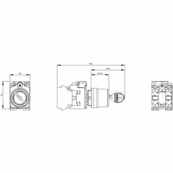 Siemens 3SU1150-4BF01-3PA0 Schlüsselschalter RONIS Schlüsselabzug O - Vista aggiuntiva 5