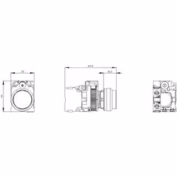Siemens 3SU1100-0BB20-1CA0 Drucktaster Druckknopf 1Ö - Vista aggiuntiva 5