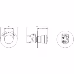 Siemens 3SU1150-1HA20-1CG0 Not-Halt-Pilzdrucktaster 22mm rund rot 1Ö - Vista aggiuntiva 5