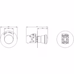 Siemens 3SU1150-1HA20-3PH0 Not-Halt-Pilzdrucktaster Not-Halt - Vista aggiuntiva 5
