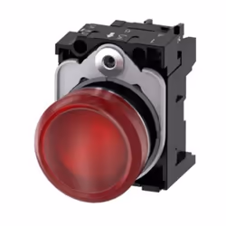 Indicatore/pulsante luminoso rosso Siemens, con le seguenti caratteristiche: Tensione di alimentazione della sorgente luminos ...
